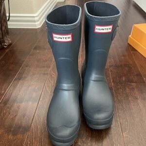 Hunter original short navy rain boots